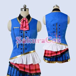 cos7285工場直販 高品質 豪華修正版 ラブライブ!サンシャイン!! アクア 津島善子 happy party train コスプレ衣装別途ウィッグ可