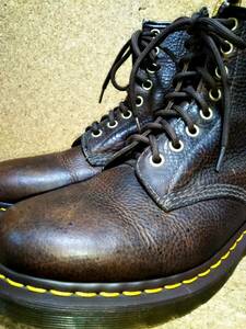 【Dr.MARTENS】ドクターマーチン 1460 8ホールブーツ UK6 (25cm ) 8EYE BOOT ブラウン 希少レアカラー シボ革【良品】