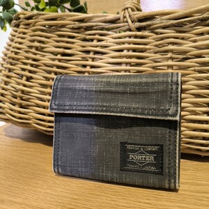 最終値下げ　美品　PORTER　ポーター　三つ折り財布　デニム