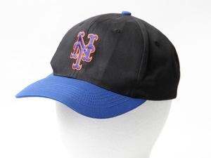 デッドストック 未使用 ■ MLB オフィシャル NY メッツ ベースボール キャップ ( S M ) 新品 帽子 大リーグ メジャーリーグ 野球 2トーン
