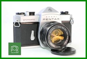 【同梱歓迎】実用■ペンタックス PENTAX SPOTMATIC ボディ+Super-Takumar 55mm F1.8 M42■■シャッター全速完動・露出計不良■110