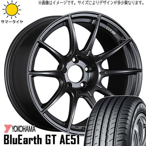 245/40R18 サマータイヤホイールセット WRX STI GRB GVB etc (YOKOHAMA BluEarth AE51 & SSR GTX01 5穴 114.3)