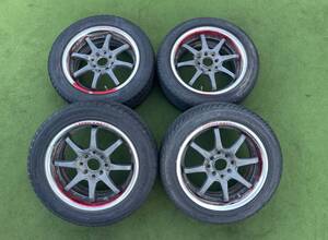 ◆希少！ SPRINT HART TUNER スプリントハート ◆15x6.5J+38/PCD:100/114.3/4穴◆4本.195/55R15 ・195/50R15