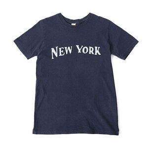 古着 Jackman ジャックマン NEW YORK ニューヨーク ロゴ刺繍 Tシャツ JM5583 M 紺 半袖Tシャツ メンズ