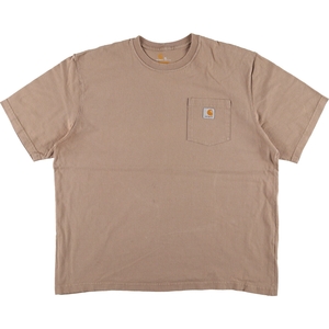 古着 カーハート Carhartt ORIGINAL FIT 半袖 ワンポイントロゴポケットTシャツ メンズXL相当 /eaa432179