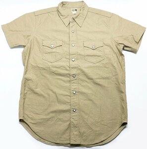 JOE McCOY (ジョーマッコイ) Chino Cloth Cowboy Shirt / チノクロス カウボーイシャツ MS15011 美品 ベージュ size 17 /ウエスタンシャツ