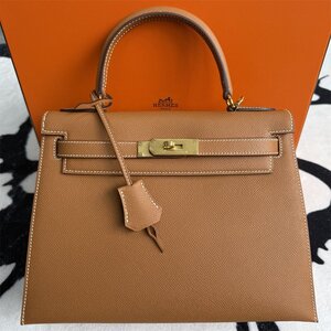 新品未使用 ◆ HERMES エルメス ◆ ケリー28 Kelly ヴォーエプソン 外縫い B刻印 ゴールド金具 ショルダーバッグ ハンドバッグ