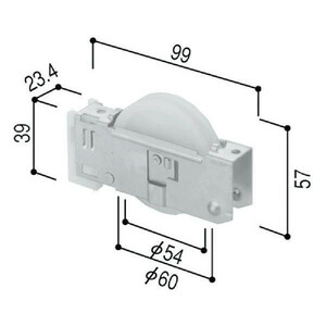 YKK　玄関引き戸　戸車 HH-T-0010　1組（２個入）　送料無料　kenz