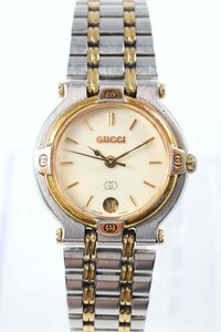 ★GUCCI グッチ 9000L クオーツ デイト レディース 腕時計 2452-TE