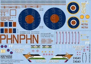 キッツワールド KW172126 1/72 英空軍 第12飛行隊 メモリアルフライト アブロランカスターB Mk.III / トーネード