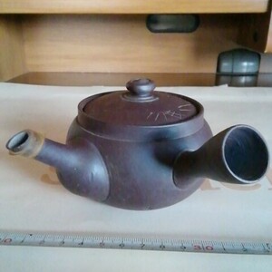 萬古焼　 横手急須　 茶注　 急須　 煎茶道具　 在銘