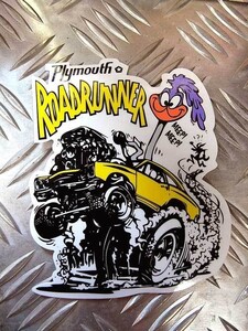 ロードランナー ステッカー Plymouth Road Runner プリムス アメリカ雑貨 アメリカン雑貨