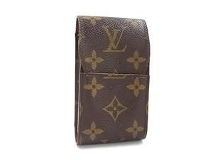 1円 ■美品■ LOUIS VUITTON ルイヴィトン M63024 モノグラム エテュイ シガレットケース 煙草ケース ブラウン系 FK1069