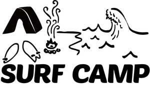 ★SURF CAMP カッティングステッカー20cm 2枚セット　サーフキャンプ　アウトドア 検 OUTDOOR patagonia