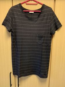 国内正規 14SS SAINT LAURENT PARIS サンローラン パリ ボーダー Ｔシャツ 黒×白 XS ケリングタグ付き国内正規品 343717 Y2DE1