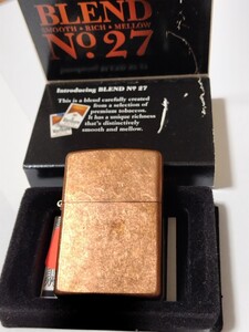 未使用品　Marlboro　BLEND　No.27　SOLID　COPPER　Zippo　マルボロ　コパー　純銅　ジッポー　2003年製造　希少品