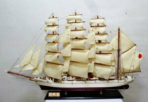 【　直接引取り限定　】大迫力　日本丸　模型　帆船　完成品　全長約135㎝　船体　コレクション　飾り物　アンティーク