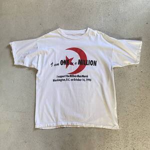 90’s MILLION MAN MARCH Tee 黒人　Tシャツ 古着 vintage used 古着