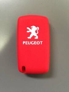 新品即決 PEUGOET プジョー 207 307 308 5008 他 リモコンキーカバー 2ボタン 赤
