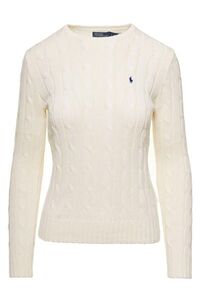 大人気 Polo Ralph Lauren レディース ラウンドネック ケーブルニット セーター アウトレット 211891640010 cream Sサイズ D519-B13