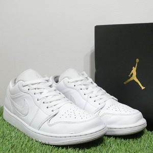 NIKE AIR JORDAN 1 LOW ナイキ エアジョーダン 1 ロー ホワイト/ホワイト 553558-136 27.5cm