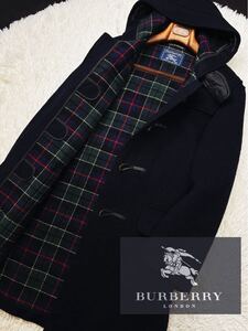 s96別格！極暖厚地メルトンウールを纏う　定価20万●BURBERRY COLLECTION●UK製　ダッフルコート バーバリーコート メンズ ノバチェック