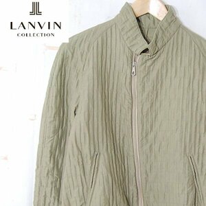 ランバンLANVIN×ニノフレックスNINO FLEX■イタリア製 ナイロン ジップジャケット スタンドカラー■44■グリーン系 ※NK4328319