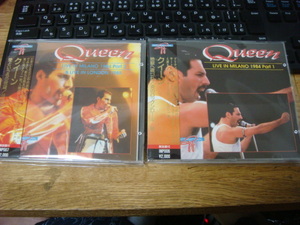 QUEEN LIVE IN MILANO 1984 Part1 Part2 & LIVE IN LONDON 1985 2cd セット 国内発売 帯 解説 付きクイーン ライブ イン ミラノ ロンドン