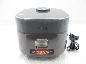 ◎展示品 T-fal ティファール ザ・ライス IHジャー 炊飯器 遠赤外線 5.5合炊き RK880CJP メタリック w12137