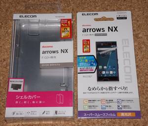 ★新品★ELECOM arrows NX F-02H シェルカバー クリア + フィルム 高光沢