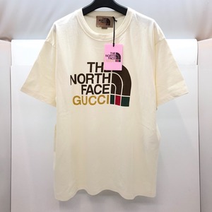 05w05051 THE NORTH FACE × GUCCI ザノースフェイス × グッチ 半袖Ｔシャツ 9756 オフホワイト M イタリア製 616036 / XJDCL【中古品】