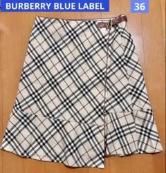 【最終値下げ】BURBERRY BLUE LABEL ★チェック柄 巻きスカート