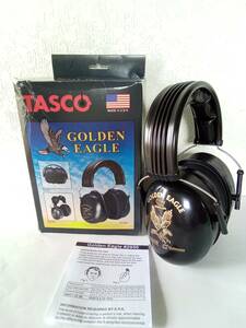 ★米国製 TASCO 2950 防音 イヤーマフ 29db減音 防音ヘッドホン 騒音対策 Golden Eagle 