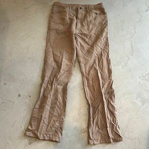 ラングラー Wrangler ビンテージ 80s 90s ランチャー 82TN ブーツカット スラックスパンツ W36 L32 スタプレ ベージュ アメリカUSA古着 70s