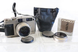 Contax コンタックス G1 Carl Zeiss Planar フィルムカメラ コンパクトカメラ レンズ カメラ ケース付き 写真撮影 趣味_LFO_B1213-F00F