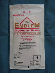 手術用ゴム手袋 EMBLEM Powder Free サイズ6.0　2双(2袋)　［送料込み］