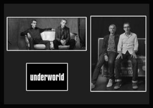 10種類!Underworld/アンダーワールド/ROCK/ロックバンドグループ/証明書付きフレーム/BW/モノクロ/ディスプレイ (2-3W)