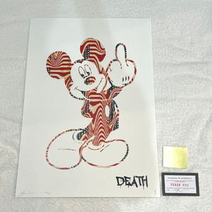 DEATH NYC ミッキーマウス Dismaland 星条旗 USA バンクシー 世界限定100枚 ポップアート アートポスター 現代アート KAWS Banksy