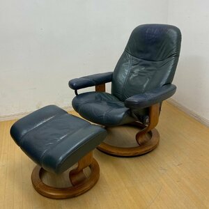 参考約25万/Sサイズ■EKORNES Stressless Consul エコーネス ストレスレスチェア コンサル リクライニング オットマン クラシック レザー革