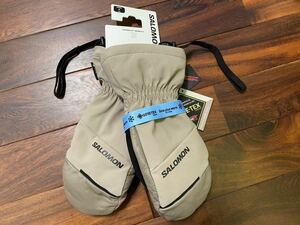 ★ SALOMON サロモン PROPELLER MITTEN GTX U ROASTED CASHEW/R LC1900200 スノーグローブ ゴアテックス 手袋 sizeM ベージュ 新品未使用