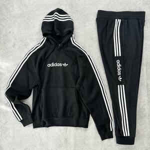 新品未使用 adidas Originals 2XLサイズ アディダス オリジナルス スウェット セットアップ パーカー ジョガーパンツ パイル生地 ブラック