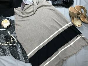 ★Calvin Klein カルバンクライン★ゆったり ニットチュニック★ポンチョ風★ビッグ ニット カットソー★size S/M★