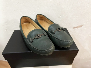 ★COACH/コーチ ARLENE LOAFER バックルデザインレザーローファー レディース グリーン系 レディースシューズ サイズ36(23cm程度) ★