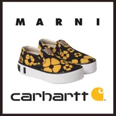 ○★新品 未使用 MARNI × CARHARTT フローラルスリッポンシューズ