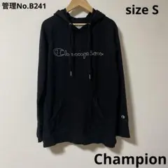 メンズ　レディース　パーカー　Champion 黒　Sサイズ