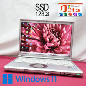 ★中古PC 高性能6世代i5！SSD128GB★CF-SZ5 Core i5-6200U Webカメラ Bluetooth 高解像度 Win11 MS Office 中古品 ノートパソコン★P83139