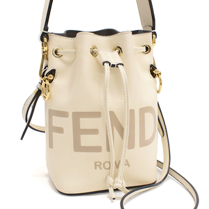 フェンディ モン・トレゾール 2way ショルダーバッグ 8BS010 レザー アイボリー FENDI Mon Tresor