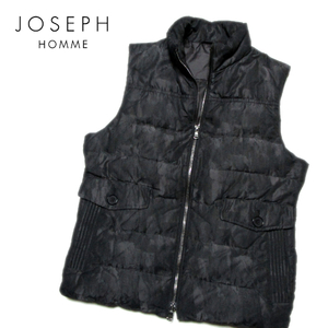 ★JOSEPH HOMME★　ダウンベスト　シャドーカモフラ　ブラック系　サイズ46　インナーダウン　冬物　ジョゼフオム　オンワード樫山