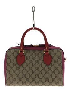 GUCCI◆ボストンバッグ_GGスプリーム/キャンバス/BEG/409529