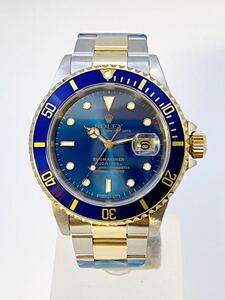 極美品 ROLEX ロレックス 16613 サブマリーナデイト ブルー文字盤　オールトリチウム 自動巻 腕時計 メンズ 箱/保